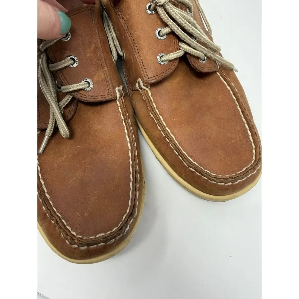 SPERRY Men's Billfish 3 Eye Boat Shoe Sneakers in Cognac